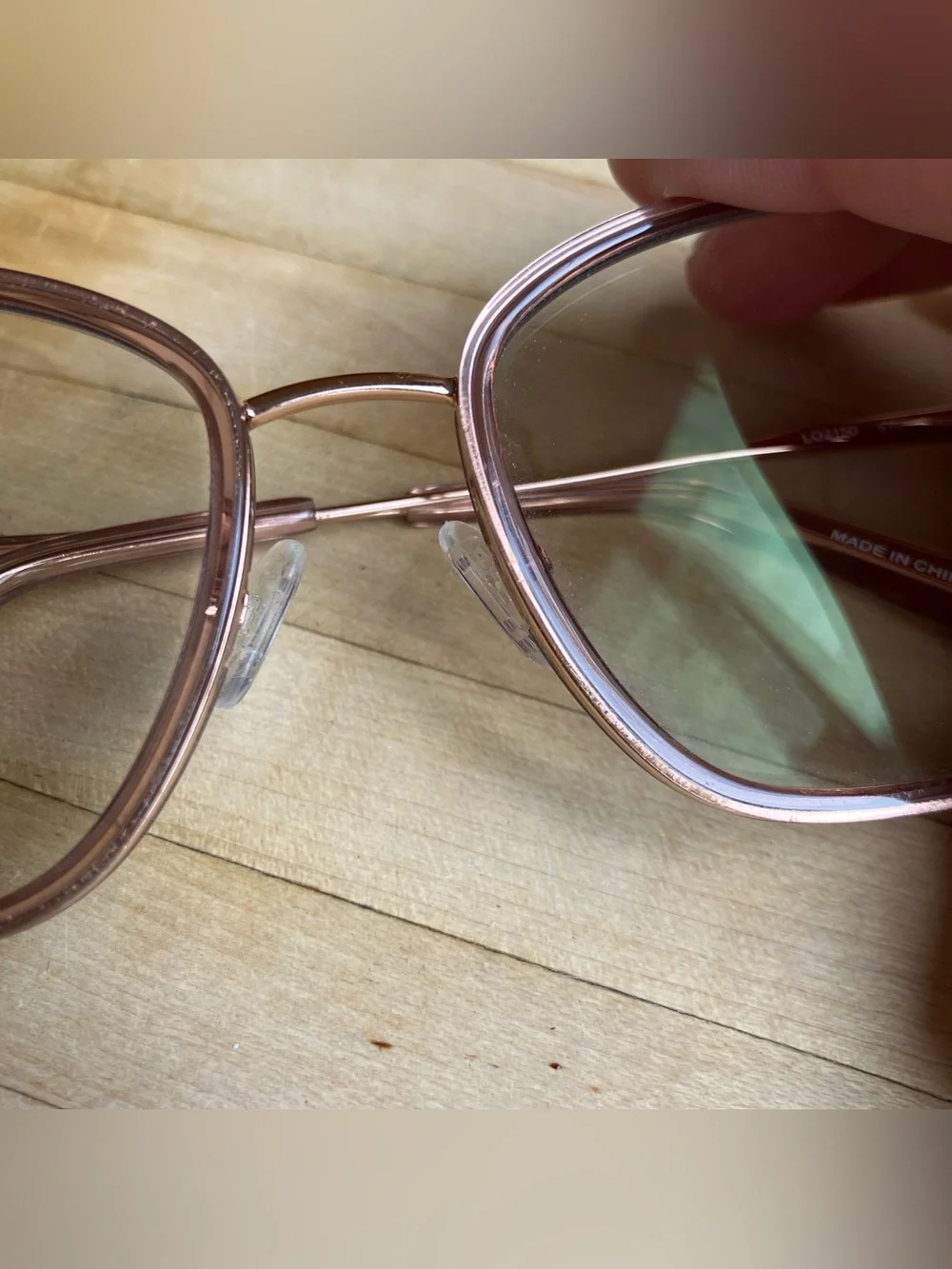 Longchamp Rose Gold Cat-Eye Metal Frame Glasses